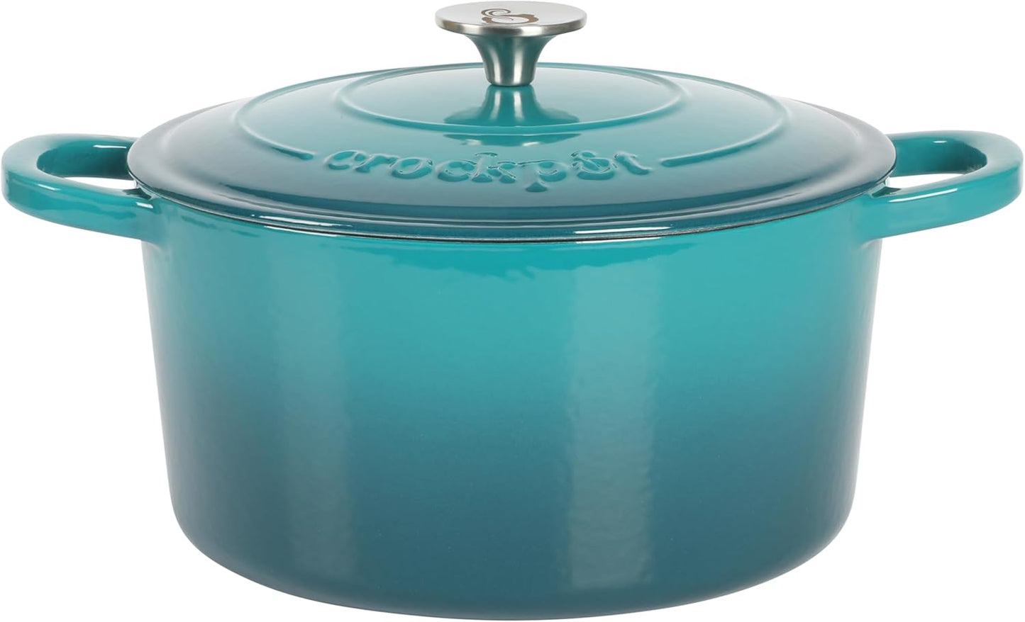 Crock-Pot 3 Quart Enameled Cast Iron Dutch Oven – Aqua V9VG