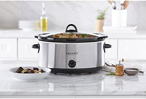 Crock-Pot 7 Quart Oval Manual Slow Cooker – Stainless Steel 0EUL