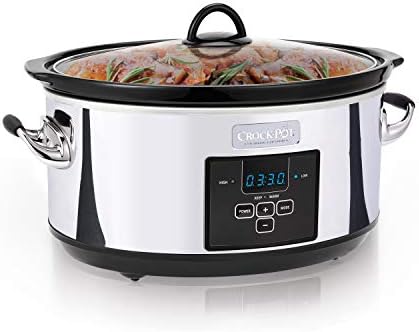 Crock-Pot 7 Quart Programmable Slow Cooker – Polished Platinum 3R4E