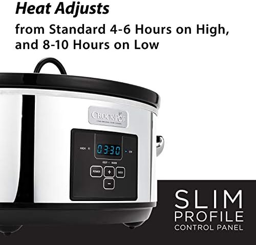 Crock-Pot 7 Quart Programmable Slow Cooker – Polished Platinum 3R4E