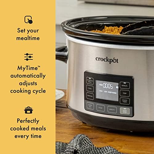 Crock-Pot 7 Quart Portable Programmable Slow Cooker with Timer AATY