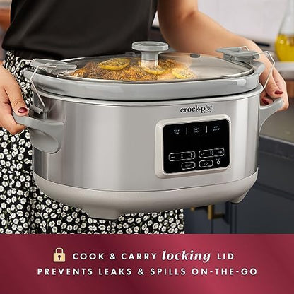 Crock-Pot 7 Quart Programmable Cook & Carry Slow Cooker GEBX