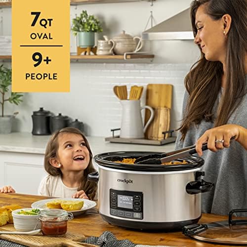Crock-Pot 7 Quart Portable Programmable Slow Cooker with Timer AATY