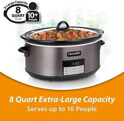 Crock-Pot 8 Quart Programmable Slow Cooker with Auto Warm WV02
