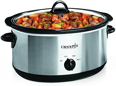Crock-Pot 7 Quart Oval Manual Slow Cooker – Stainless Steel 0EUL