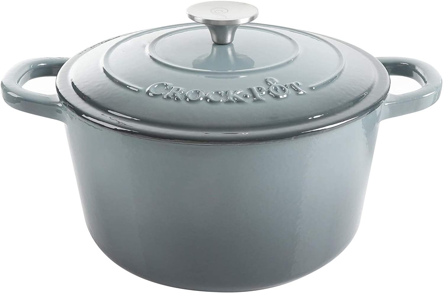 Crock-Pot 3 Quart Enameled Cast Iron Dutch Oven – Aqua V9VG