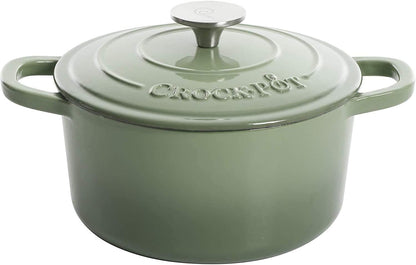 Crock-Pot 3 Quart Enameled Cast Iron Dutch Oven – Aqua V9VG