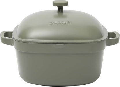 Crock-Pot 3 Quart Enameled Cast Iron Dutch Oven – Aqua V9VG